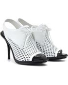 Balenciaga Perforated Leather Sling-back Sandals - Lyst