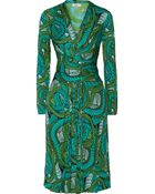 Issa Printed Silk-Jersey Dress - Lyst