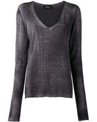 Avant Toi V-Neck Top - Lyst