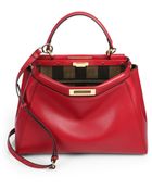 Fendi Peekaboo Satchel - Lyst