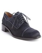 Rachel Zoe Ink Pony Hair Lace Up Block Heel Oxfords - Lyst