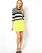 Asos Aline Mini Skirt in Ponte - Lyst