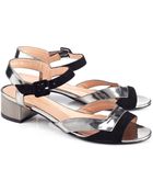 Robert Clergerie Metallic Grey Sanpe Sandals - Lyst