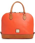 Dooney & Bourke Pebble Zip Top Satchel - Lyst