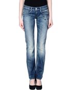 Replay Denim Pants - Lyst