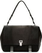 Proenza Schouler Black Lizard Large Courier Bag - Lyst
