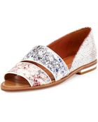 Rebecca Minkoff Sadie Floral-Print Leather Sandal - Lyst