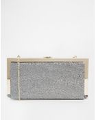 Oasis Gold Frame Detail Box Clutch Bag With Chain Strap - Lyst