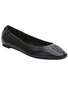 Alexander McQueen Black Leather Sequin Skull Ballet Flats - Lyst