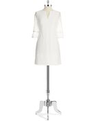 Adrianna Papell Petite Embroidered Shift Dress - Lyst