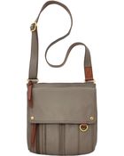 Fossil Morgan Leather Traveler Crossbody Bag - Lyst