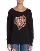 French Connection Agate Heart Sweater - Lyst