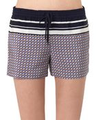 Vince Star-Print Silk Shorts - Lyst