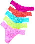Hanky Panky Original Rise Thong 5 Pack Club Kid - Lyst