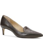 Ann Taylor Exotic Leather Loafer Pumps - Lyst