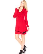 Kensie Long-Sleeve Cowl-Neck Dress (Only At Macy'S) - Lyst