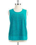 Calvin Klein Plus Stud Accented Top - Lyst