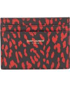 Saint Laurent Babycat Credit Card Holder - Lyst