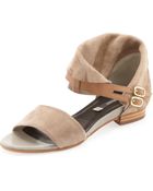 Alberto Fermani Renazzo Suede Foldover Sandal - Lyst