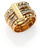 Michael Kors Astor Pave Stacked Pyramid Ring/Goldtone - Lyst