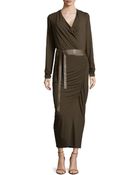 Donna Karan New York Long-Sleeve Ruched Dress - Lyst