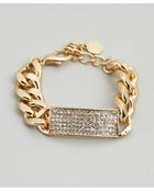 R.j. Graziano Gold And Crystal Id Bracelet - Lyst