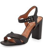 Jeffrey Campbell Cermak Mid-Heel Leather Sandal - Lyst