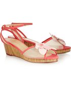 Charlotte Olympia Florinha Flower-Appliquã©D Mesh Sandals - Lyst