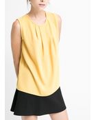 Mango Pleat Crepe Top - Lyst