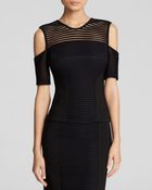 Yigal Azrouel Top - Cutout Short Sleeve Ottoman - Lyst