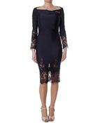 Ermanno Scervino Blue Jersey Lace Dress - Lyst