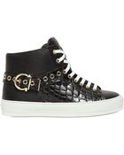 Ferragamo Pixy Embossed Leather High Top Sneakers - Lyst