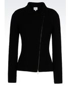 Armani Collezioni Jacket In Wool With Shirt Collar - Lyst