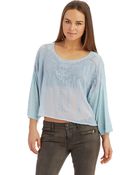 Free People Embroidered Peasant Top - Lyst