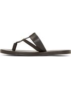 Lanvin Black T_Strap Sandals - Lyst