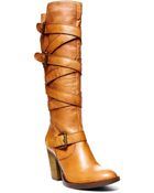 Steve Madden Renegaid Leather Knee-High Boots - Lyst