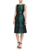 Michael Kors Ankara Ikat Print Pleated Fit-And-Flare Dress - Lyst