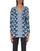 Emilio Pucci Printed Jersey Top - Lyst