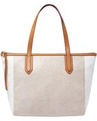 Fossil Sydney Leather Colorblock Shopper - Lyst
