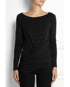 Donna Karan New York Draped Stretch-Jersey Top - Lyst