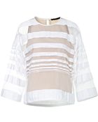 Tibi Striped Jacquard Sweatshirt - Lyst