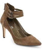 BCBGeneration Zeke Suede Ankle Strap Pumps - Lyst