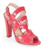 Sergio Rossi Patent Leather Sandals - Lyst