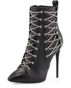 Giuseppe Zanotti Chain-Trim Boxer Bootie - Lyst