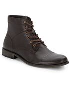 Joe's Jeans Eletric Pebbled Leather Lace-Up Boots - Lyst