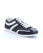 Kenneth Cole Reaction Navy Leather And Fabric 'Low Rider' Sneakers - Lyst