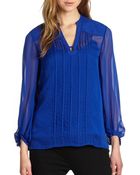 Diane von Furstenberg Tanyana Silk Chiffon Blouse - Lyst