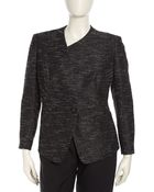 Lafayette 148 New York Bridgett Asymmetric Tailored Textured-Piping Jacket - Lyst