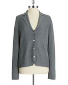 Jones New York Collared Sweater Jacket - Lyst