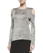 Rag & Bone Michelle Cold-shoulder Space Dye Top - Lyst